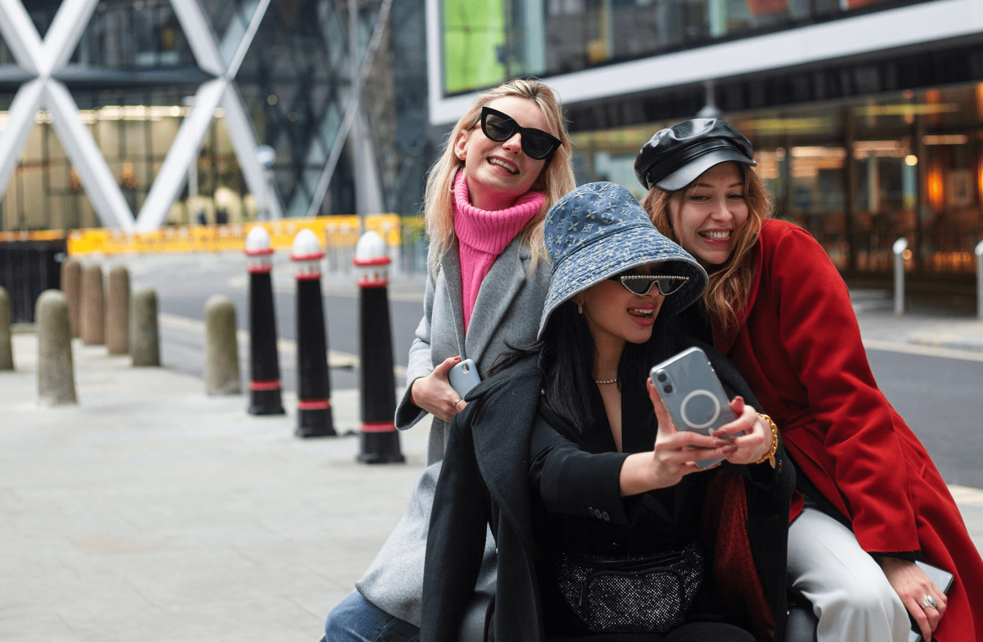 Tourists enjoying the city