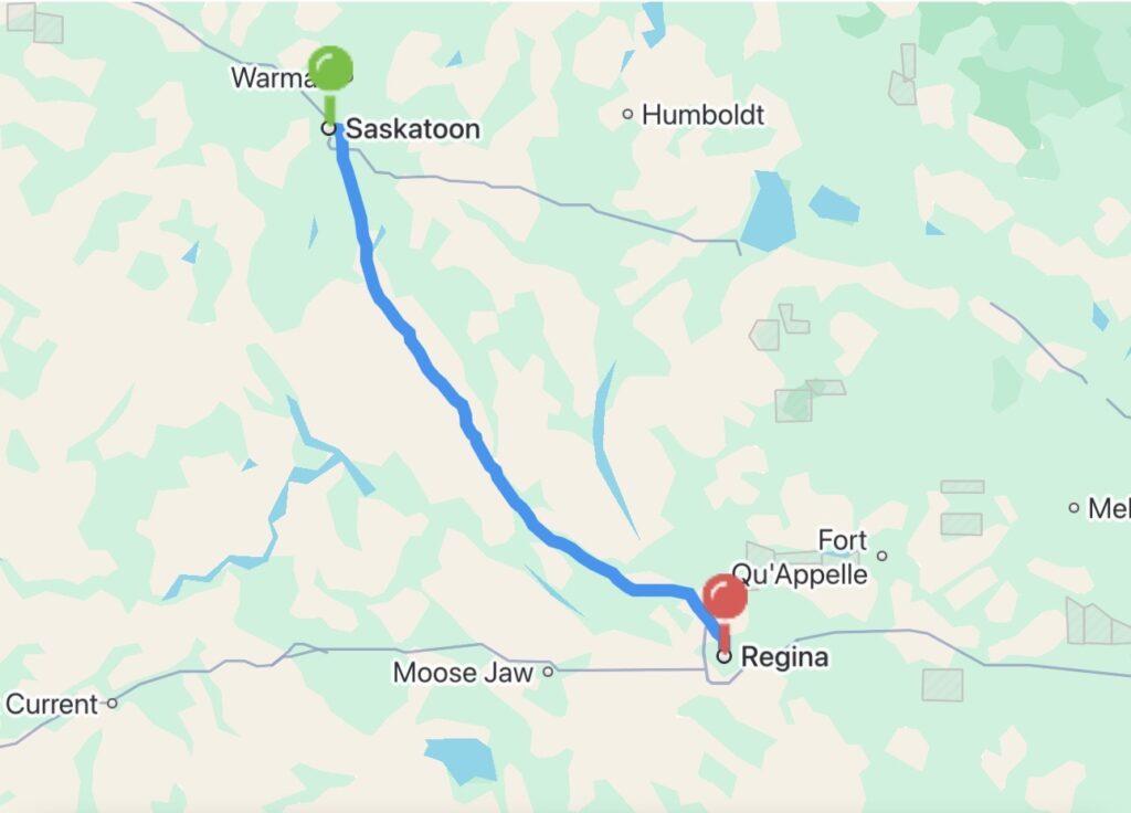 saskatoon to regina carpool