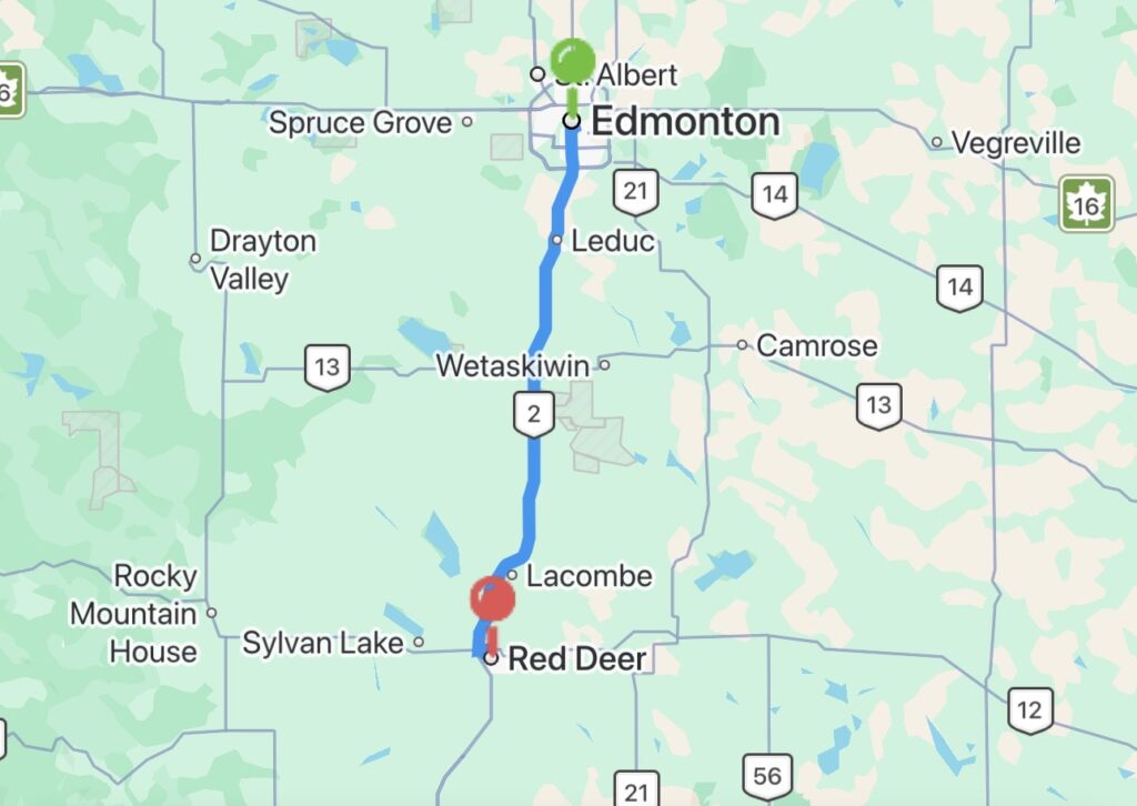Edmonton to Red Deer Carpool and Rideshare | CoTravel 9 edmonton to red deer carpool