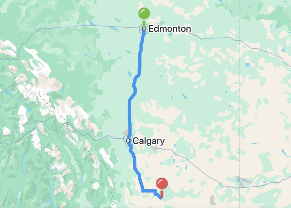 edmonton to lethbridge